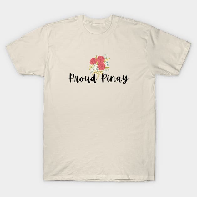 Philippines Proud Pinay blooming flowers statement T-Shirt by CatheBelan